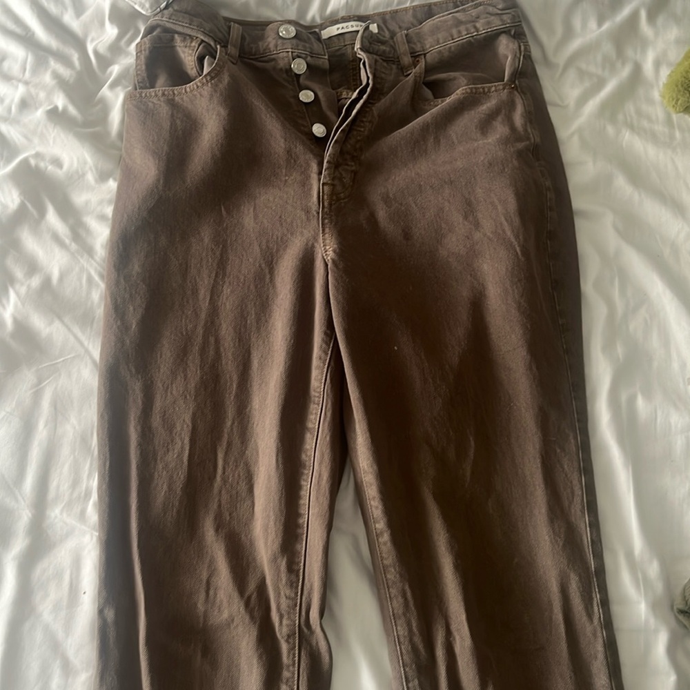 PacSun brown straight jeans; Great condition